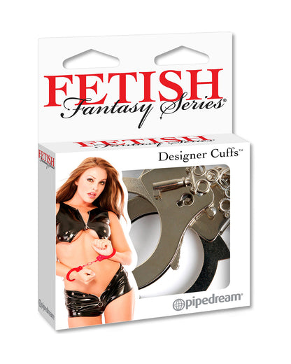 Pipedream Designer Metal Handcuffs metalowe kajdanki srebrne