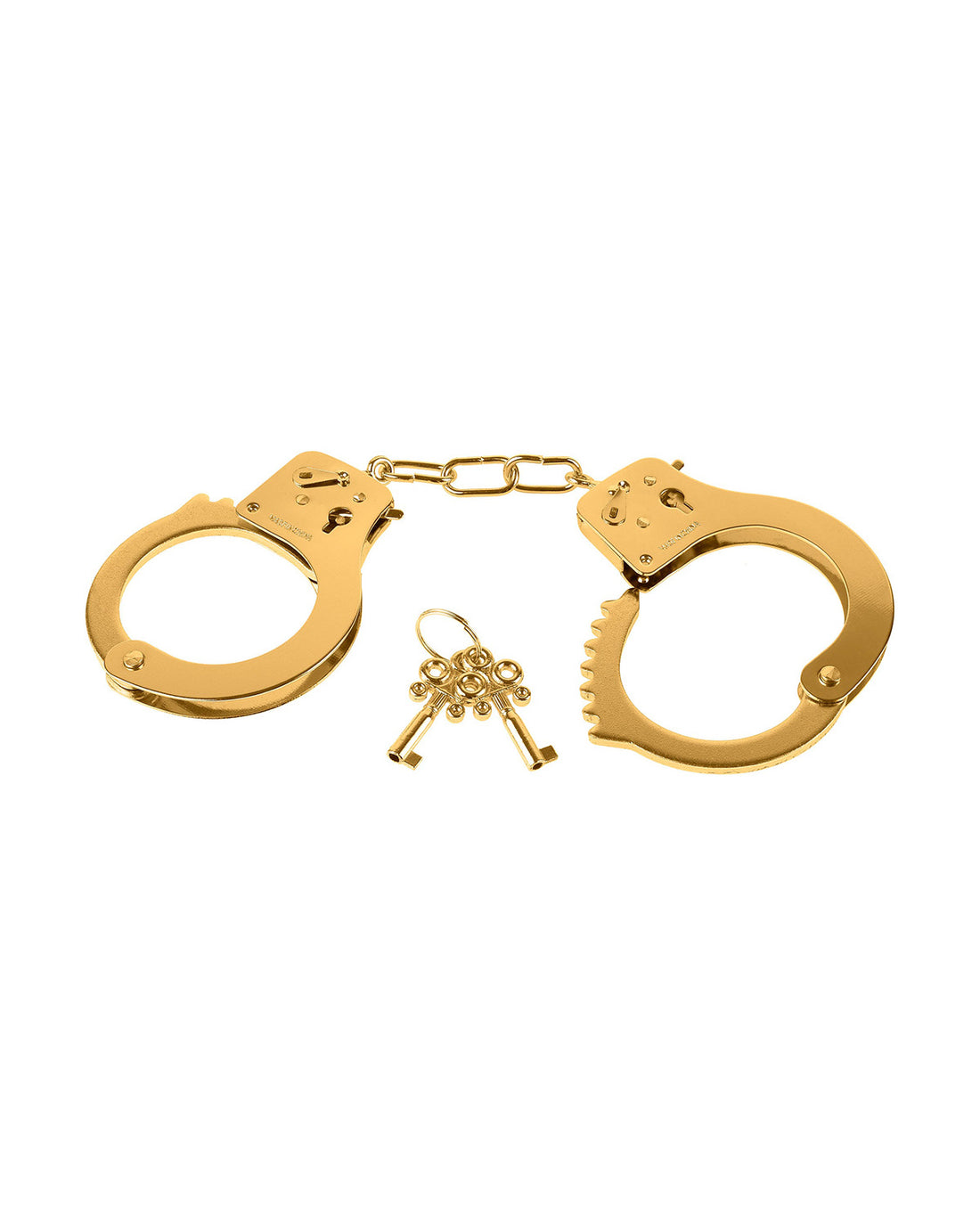 Pipedream Metal Cuffs metalowe kajdanki złote