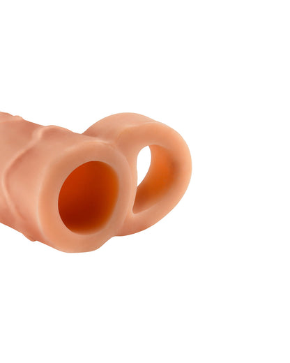 Pipedream X-tension 1&quot; Extension with Ball przedłużka z ringiem na jądra +2,5 cm beżowa