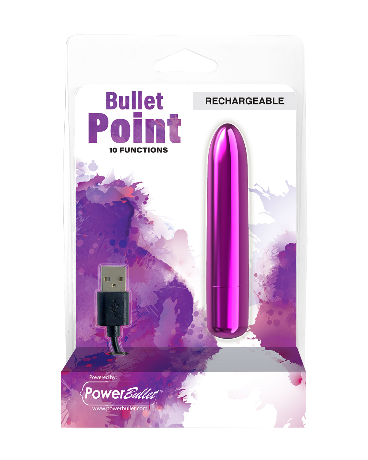 PowerBullet Bullet Point Vibrator miniwibrator fioletowy