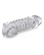 Przedłużka na penisa z obejmą na jądra transparentna XR Brands Penis Enhancer Sleeve