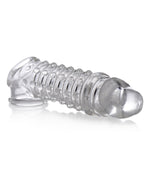 Przedłużka na penisa z obejmą na jądra transparentna XR Brands Penis Enhancer Sleeve