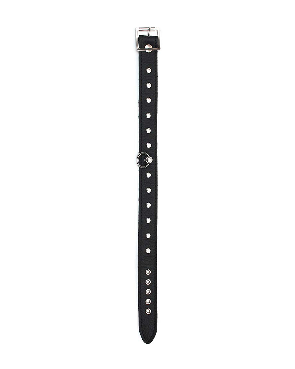 Rimba Collar Decorated with Rivets skórzana obroża erotyczna z nitami czarna