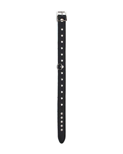 Rimba Collar Decorated with Rivets skórzana obroża erotyczna z nitami czarna