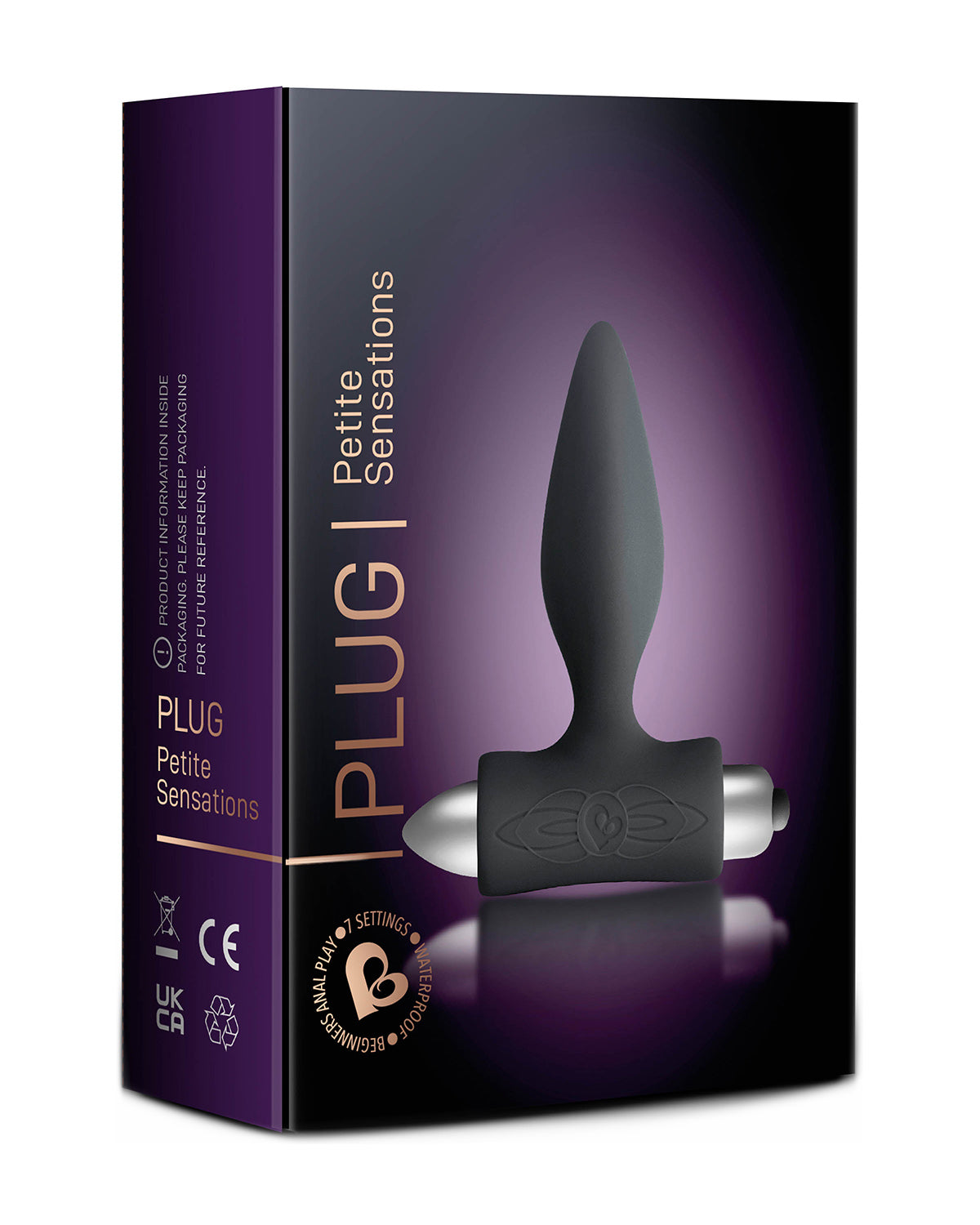Rocks-Off Plug Petite Sensations wibrujący korek analny czarny