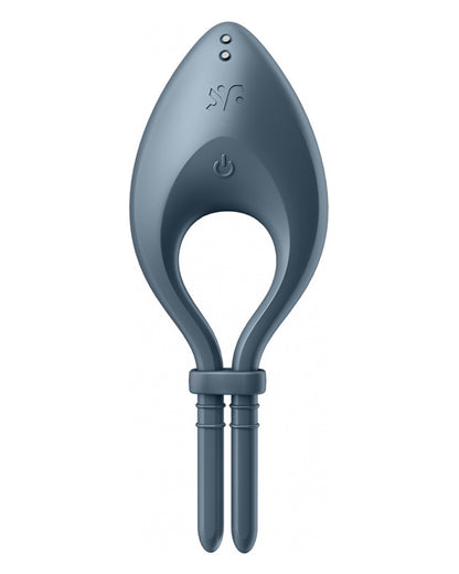 Satisfyer Bullseye wibrujący pierścień erekcyjny sterowany smartfonem granatowy