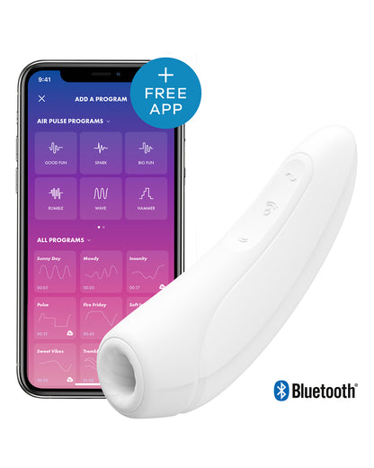 Satisfyer Curvy 1+ Bezdotykowy Stymulator Łechtaczki z Aplikacją na Smartfona - Biały