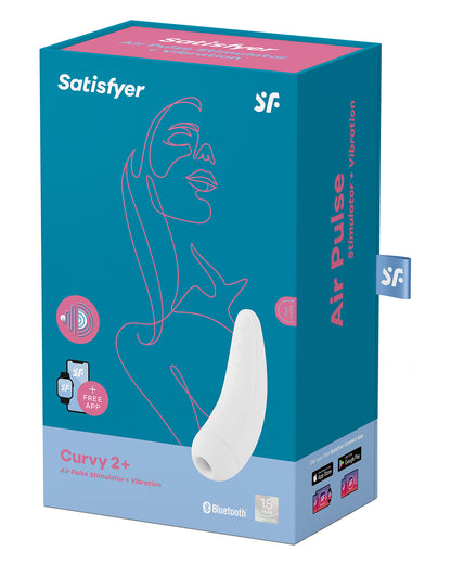 Satisfyer Curvy 2+ Bezdotykowy Stymulator Łechtaczki z Aplikacją na Smartfona - Biały