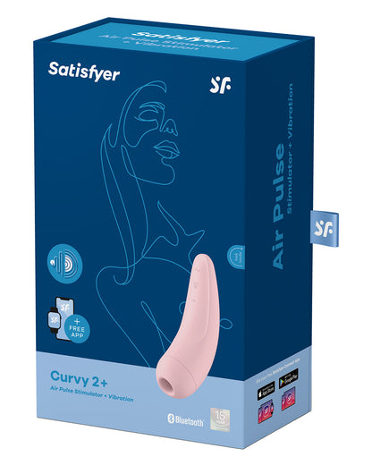 Satisfyer Curvy 2+ Bezdotykowy Stymulator Łechtaczki z Aplikacją na Smartfona - Różowy