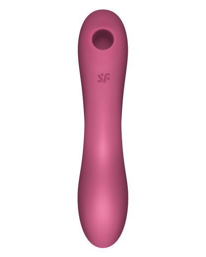 Satisfyer Curvy Trinity 3 bezdotykowy masażer łechtaczki i wibrator punktu G bordowy