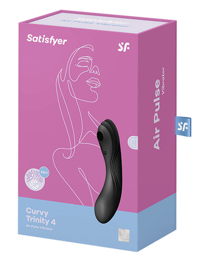 Satisfyer Curvy Trinity 4 bezdotykowy masażer łechtaczki i wibrator punktu G czarny