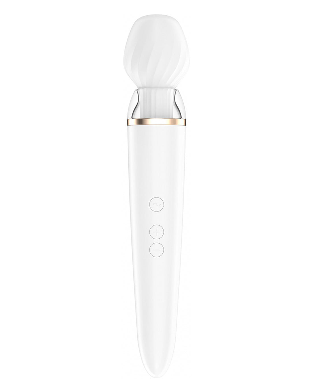 Satisfyer Double Wand-er masażer do ciała z wymiennymi nakładkami i aplikacją na smartfona biały