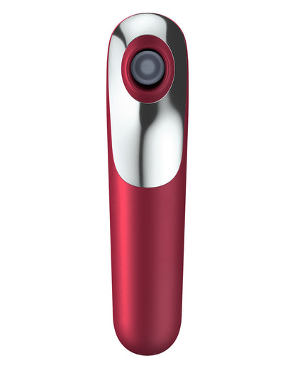 Satisfyer Dual Love wibrator i bezdotykowy stymulator łechtaczki w jednym z aplikacją na smartfona czerwony