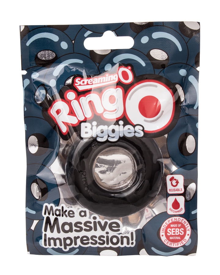 Screaming O RingO Biggies pierścień erekcyjny na penisa czarny