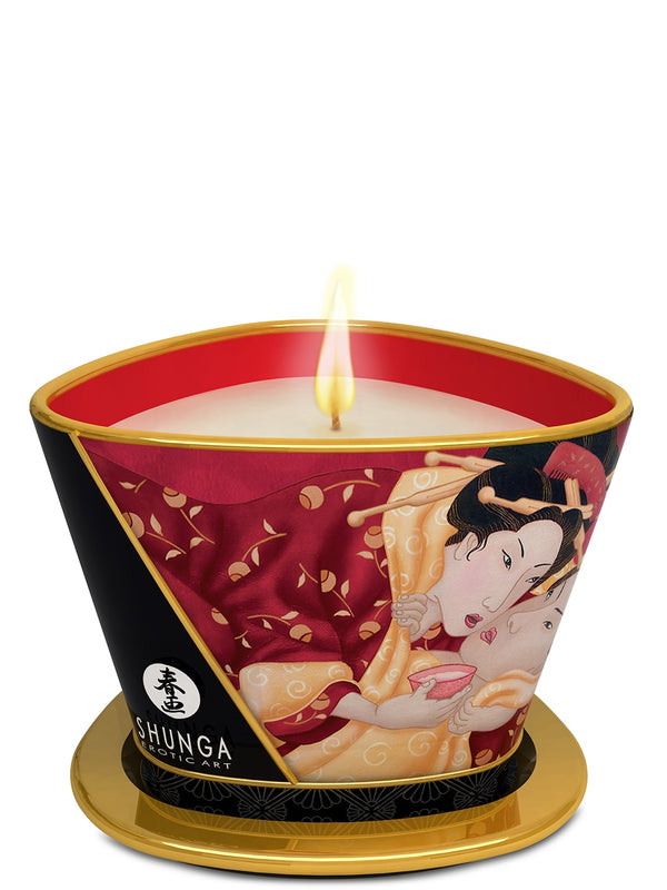 Shunga świeca do masażu truskawka 170 ml