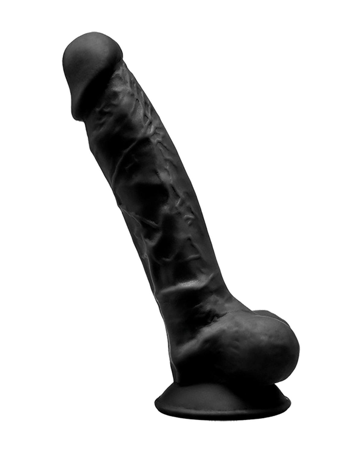 SILEXD Premium Silicone Dildo Model 1 dildo z przyssawką 17,5 cm czarne