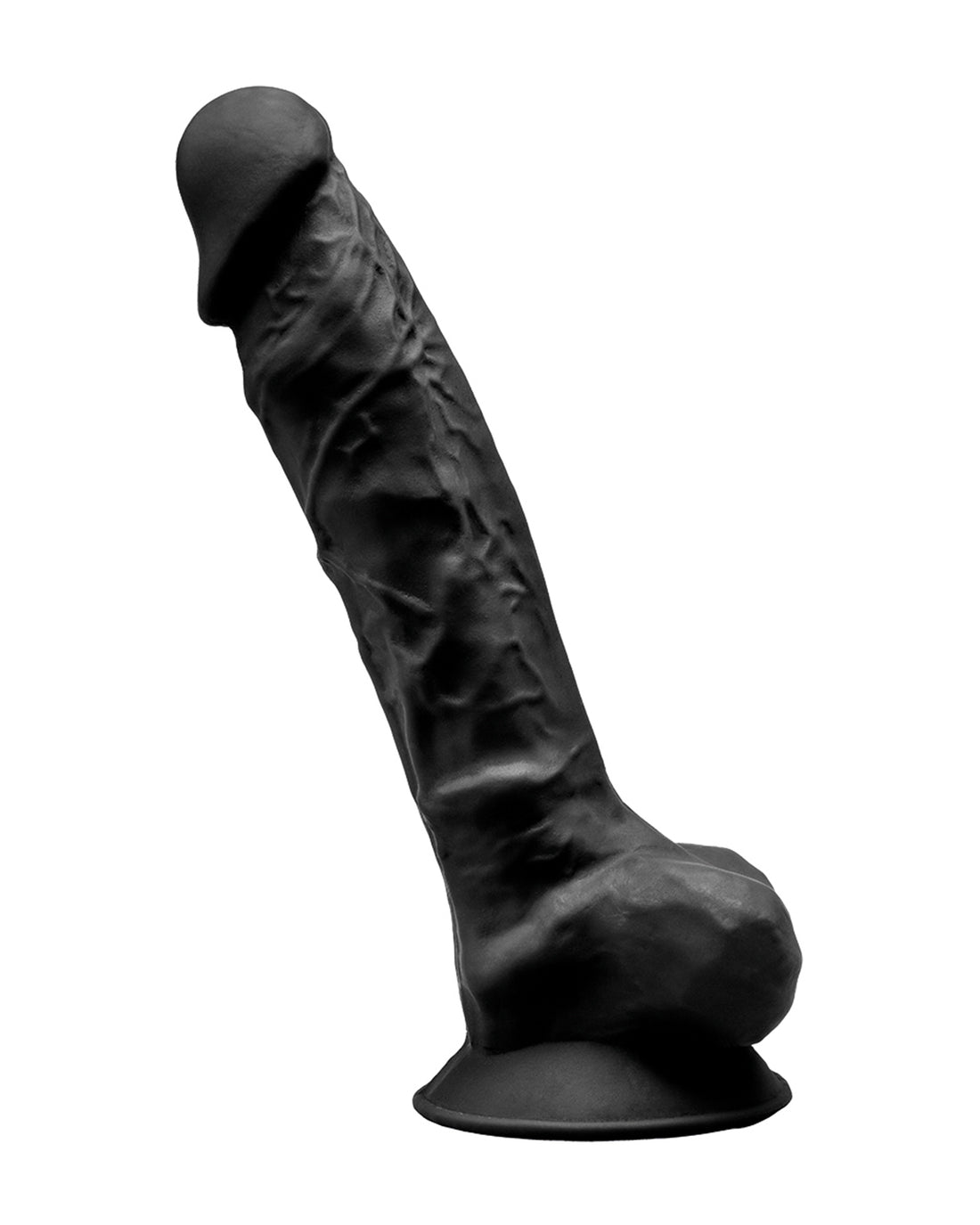 SILEXD Premium Silicone Dildo Model 1 dildo z przyssawką 20 cm czarne