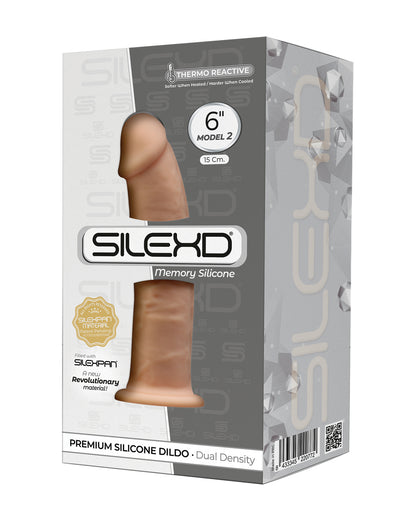 SILEXD Premium Silicone Dildo Model 2 dildo z przyssawką 15 cm beżowe