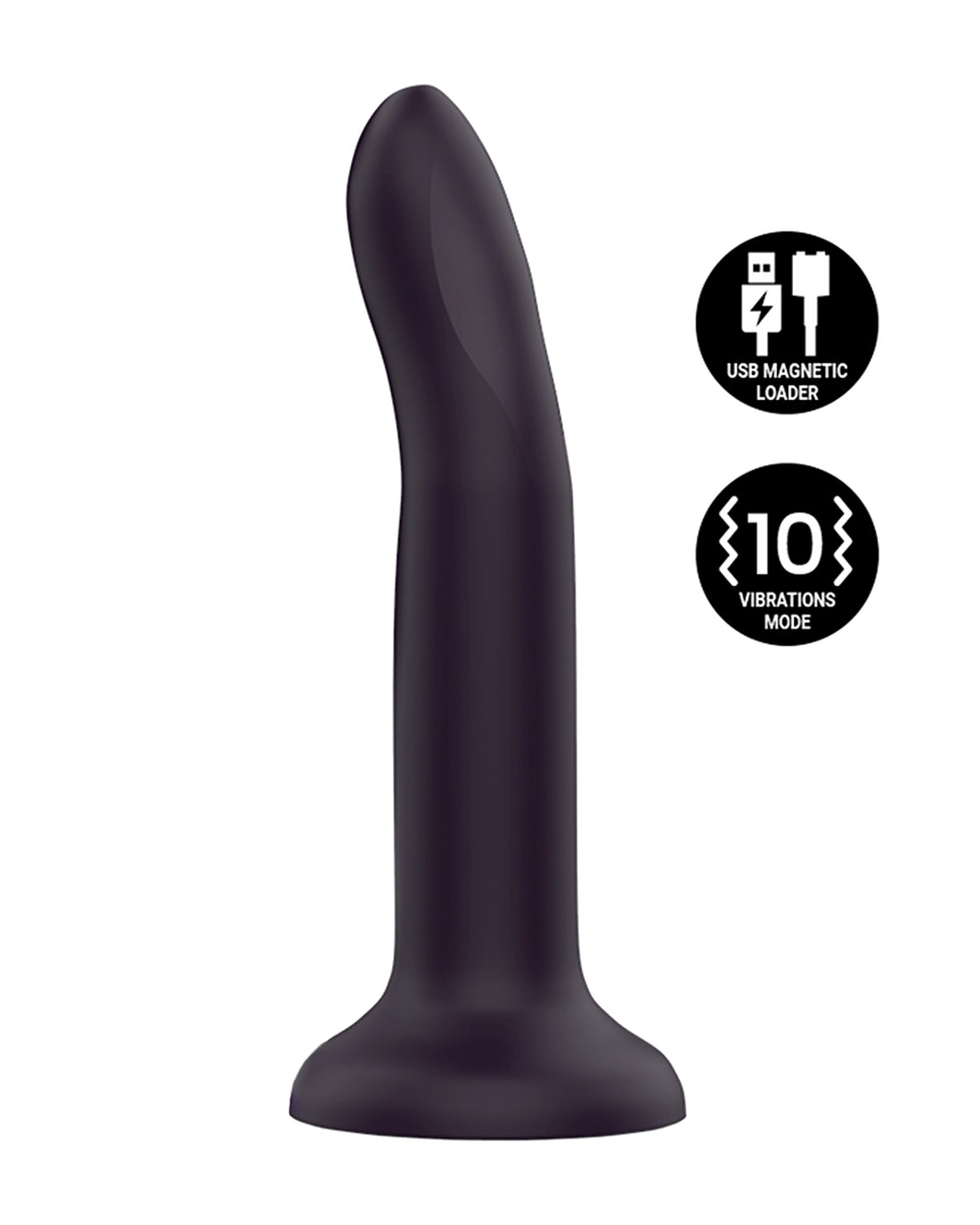 Silikonowe dildo z wibracjami i przyssawką rozmiar 14 cm x 2.5 cm Duman Mystic