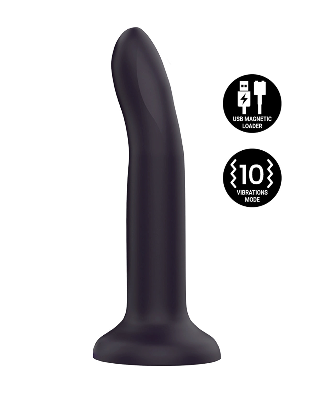 Silikonowe dildo z wibracjami i przyssawką rozmiar 20 cm x 3.5 cm Duman Mystic