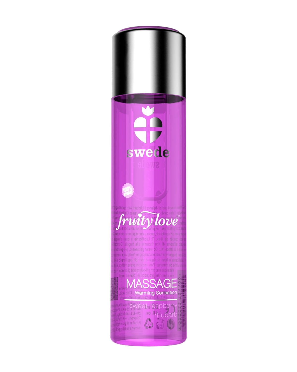 Swede Fruity Love jadalny olejek do masażu słodka malina z rabarbarem 120 ml