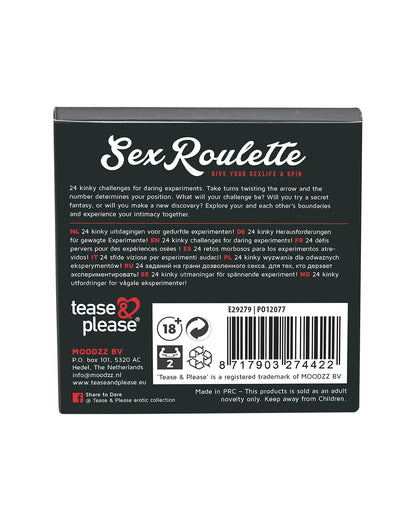 Tease &amp; Please Sesk Ruletka Kinky gra erotyczna w językach PL-NL-DE-EN-FR-ES-IT-RU-SE-NO
