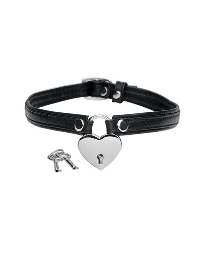 XR Brands Heart Lock with Keys choker z serduszkiem