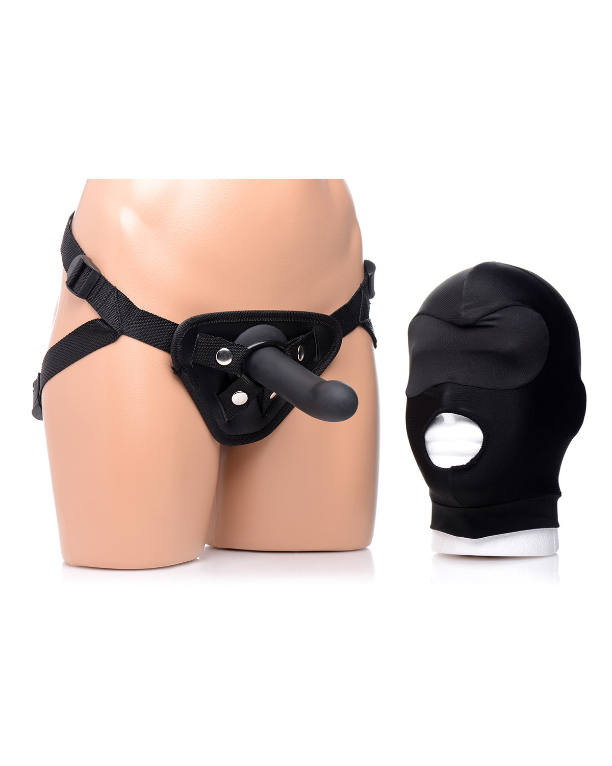 XR Brands Mistress FemDom Pegging Kit strap-on i maska czarne
