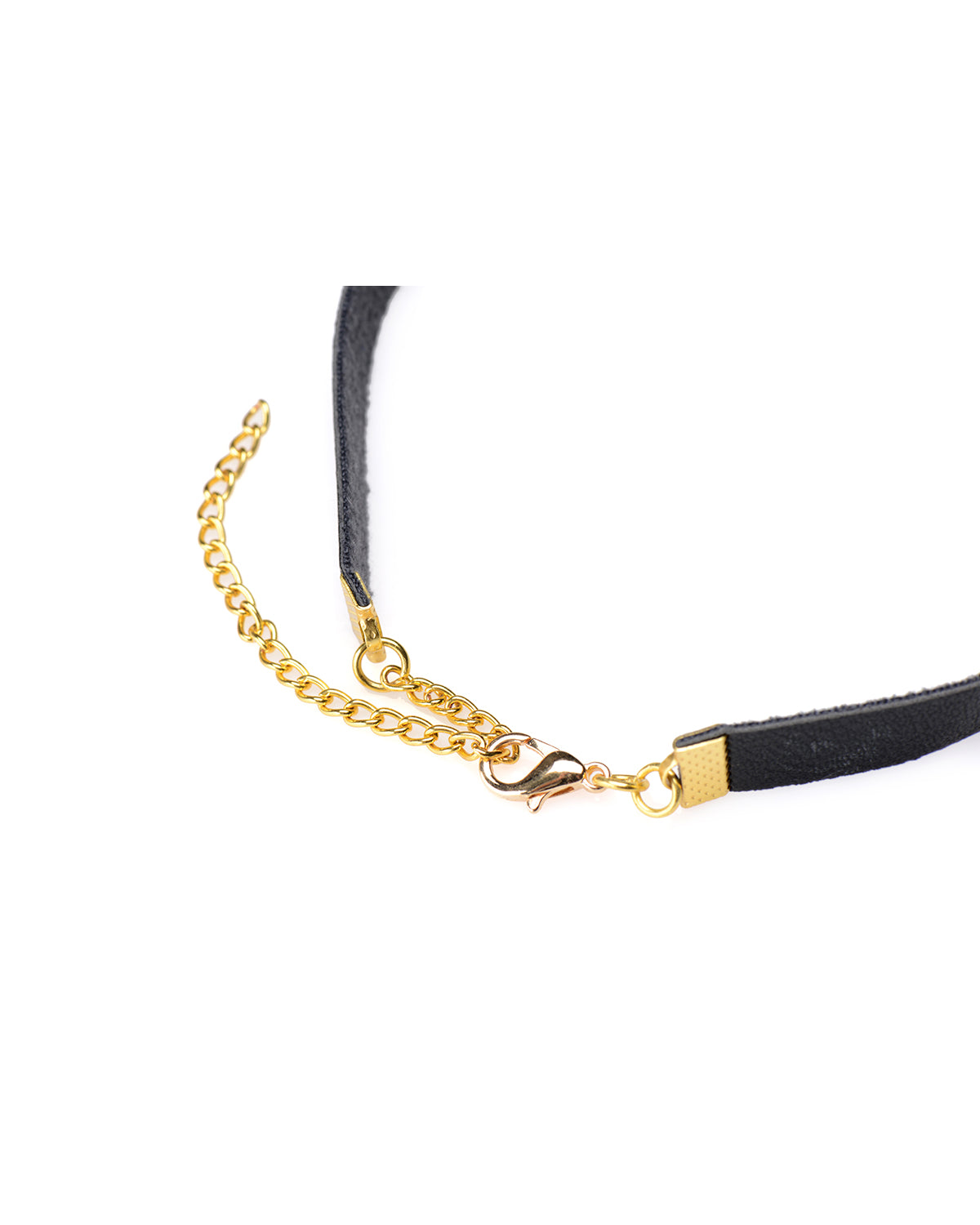 XR Brands Posh Pet Gold Ring czarny choker ze złotym ringiem