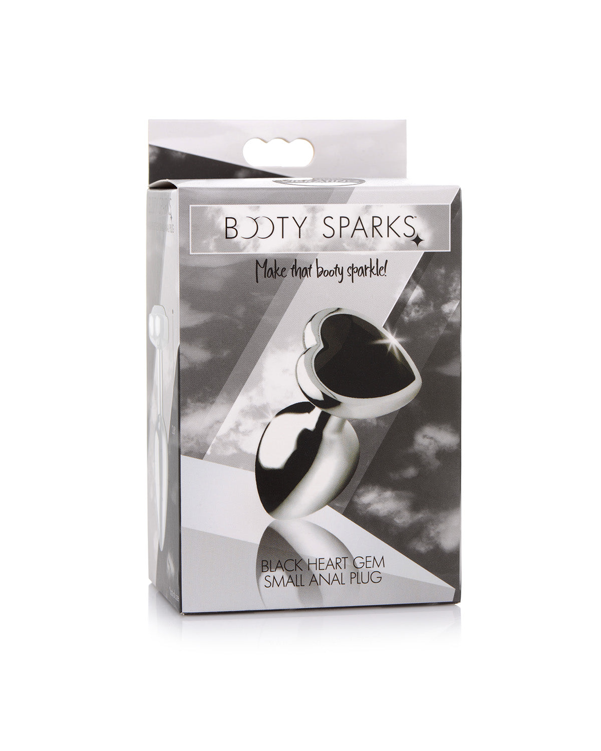 XR Brands Rose Butt Plug aluminiowy korek analny z motywem serca srebrny rozmiar S