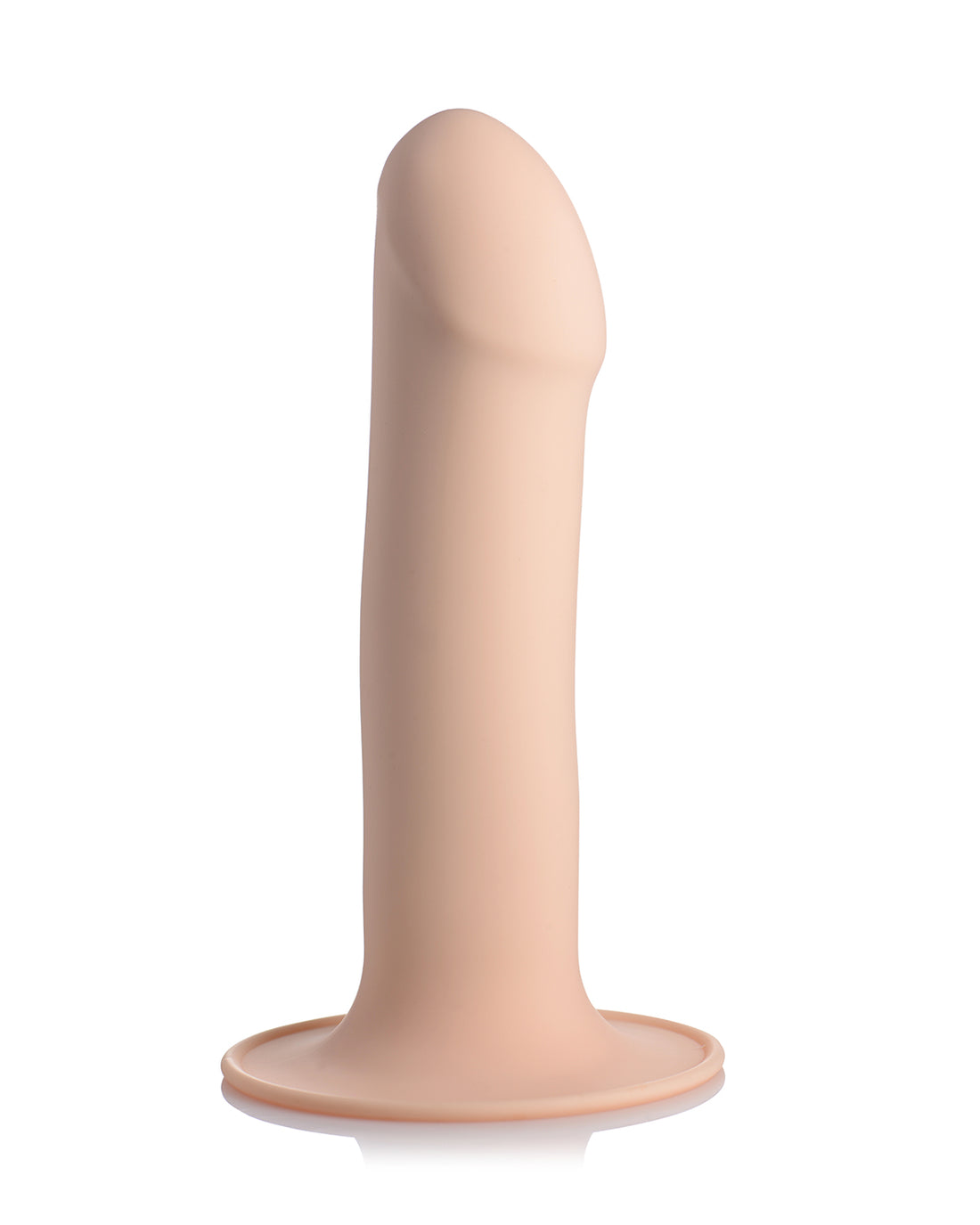 XR Brands Squeeze-It Phallic silikonowe dildo z przyssawką beżowe