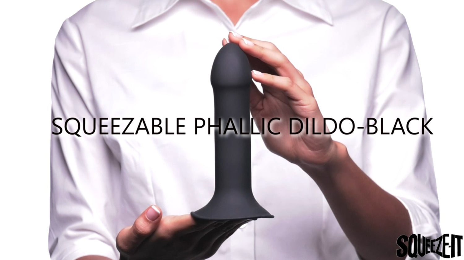 XR Brands Squeeze-It Phallic silikonowe dildo z przyssawką czarne