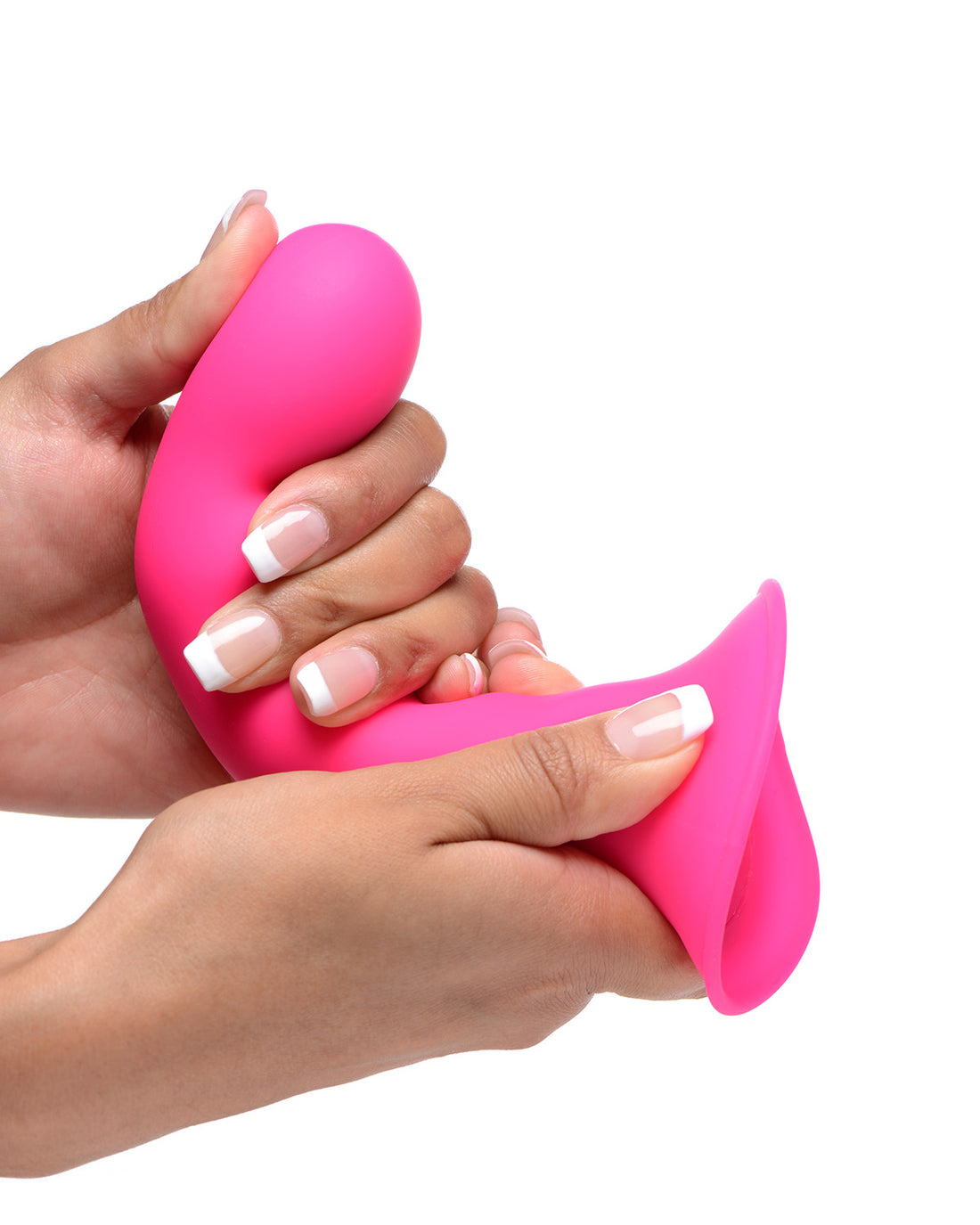 XR Brands Squeeze-It Wavy silikonowe dildo z przyssawką różowe