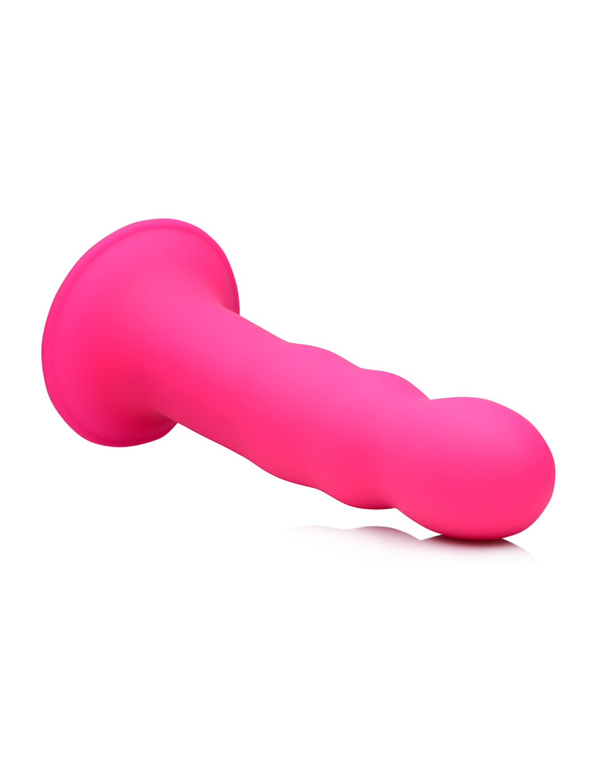 XR Brands Squeeze-It Wavy silikonowe dildo z przyssawką różowe
