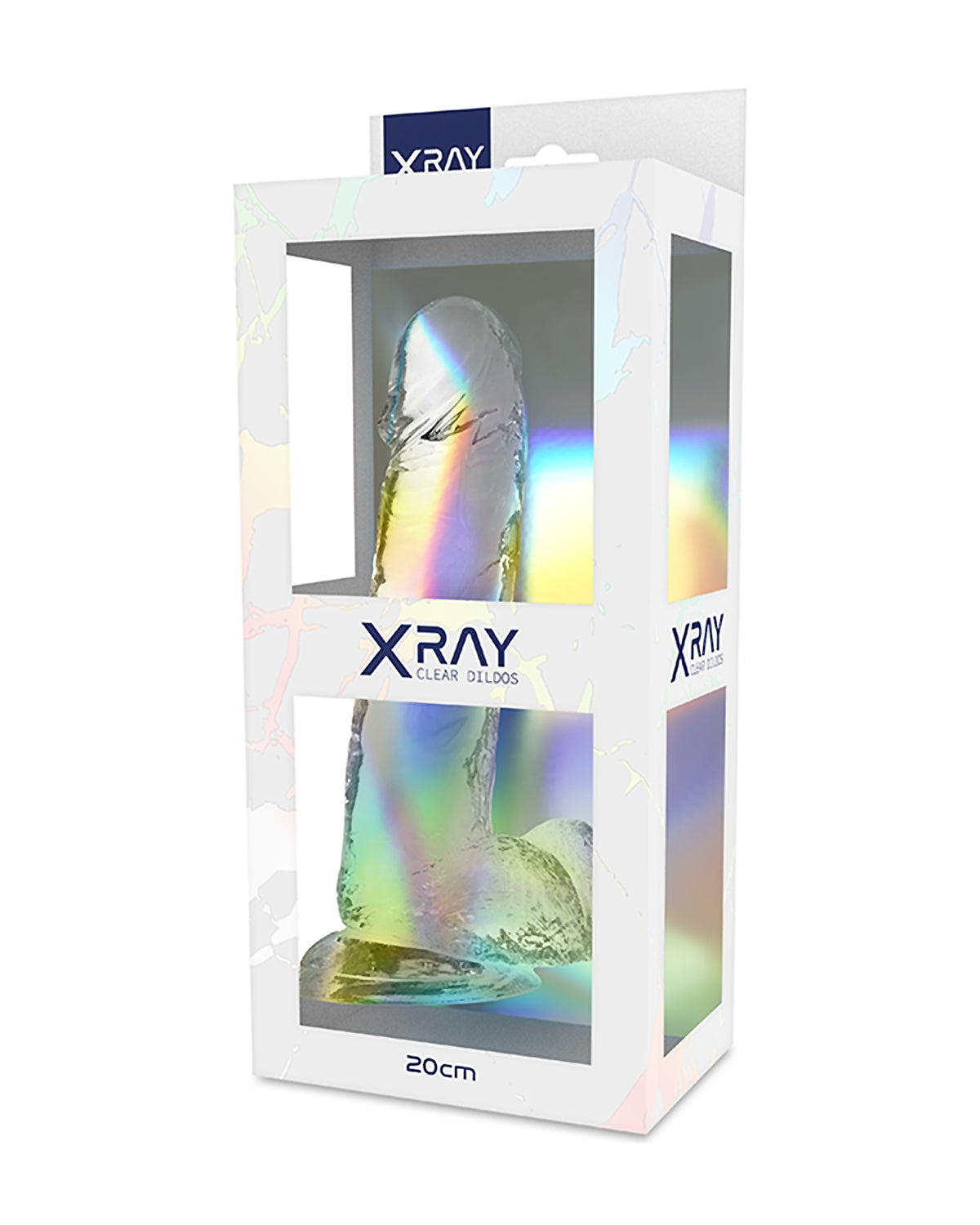 XRAY Clear Cock with Balls transparentne dildo 20 cm x 4.5 cm