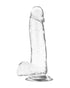 XRAY Clear Cock with Balls transparentne dildo 20 cm x 4.5 cm